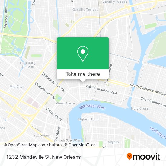 1232 Mandeville St map