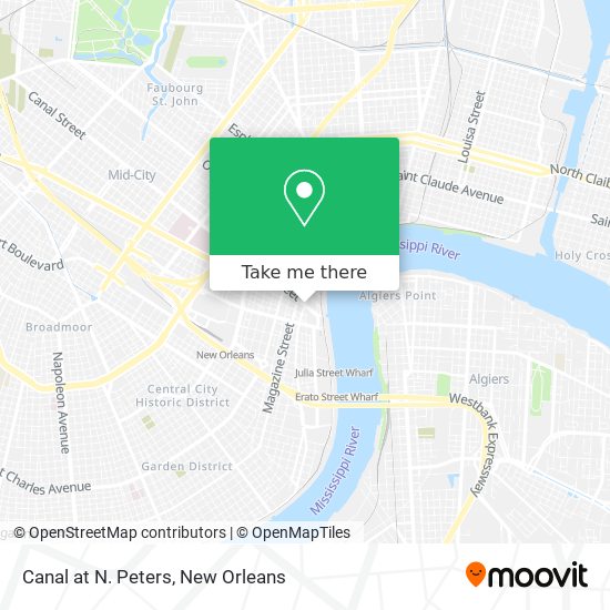 Mapa de Canal at N. Peters
