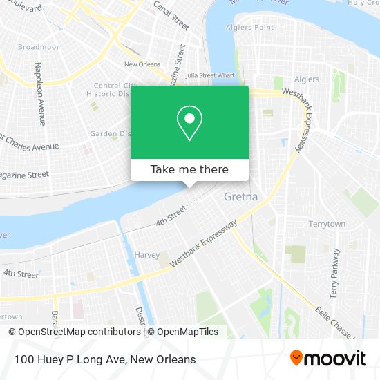 100 Huey P Long Ave map