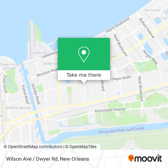 Wilson Ave / Dwyer Rd map
