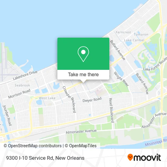 Mapa de 9300 I-10 Service Rd