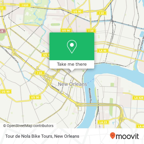 Mapa de Tour de Nola Bike Tours