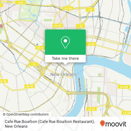 Cafe Rue Bourbon map