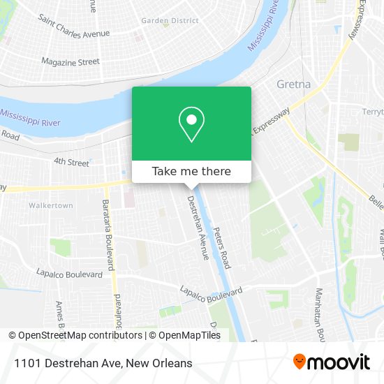 1101 Destrehan Ave map