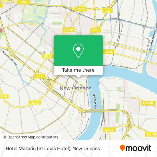 Hotel Mazarin (St Louis Hotel) map