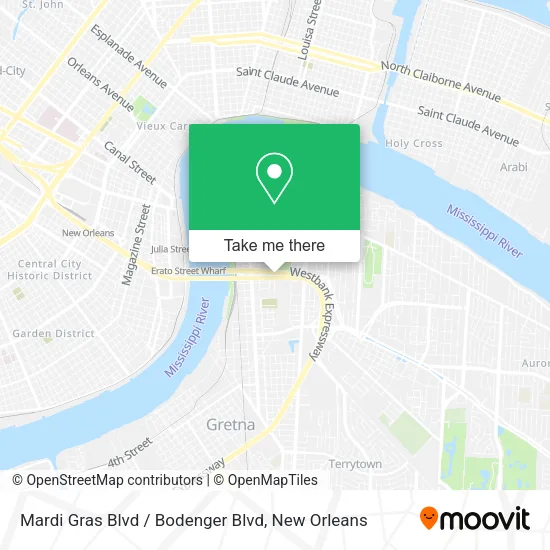 Mardi Gras Blvd / Bodenger Blvd map
