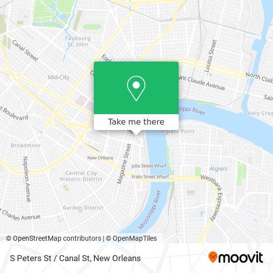S Peters St / Canal St map