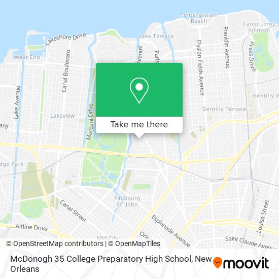 McDonogh 35 College Preparatory High School map