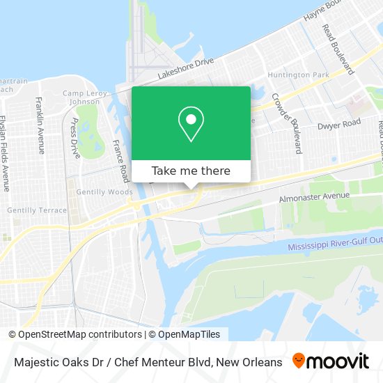 Majestic Oaks Dr / Chef Menteur Blvd map