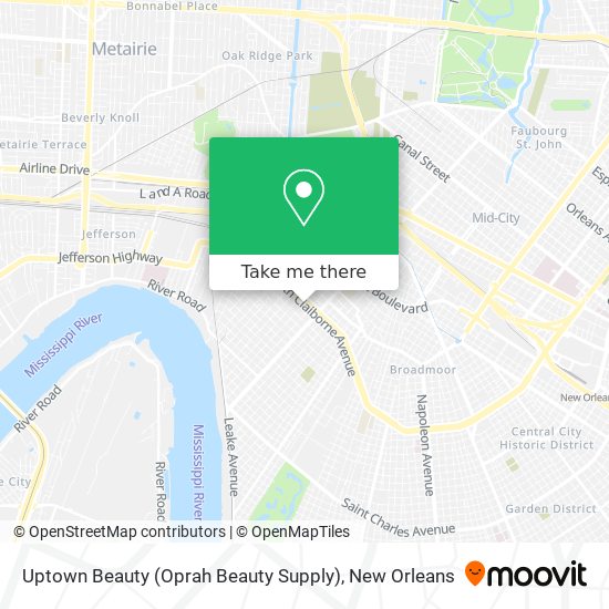 Uptown Beauty (Oprah Beauty Supply) map