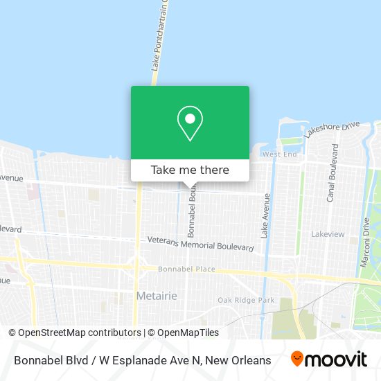 Bonnabel Blvd / W Esplanade Ave N map
