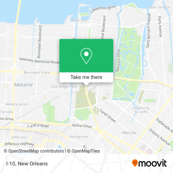 I-10 map