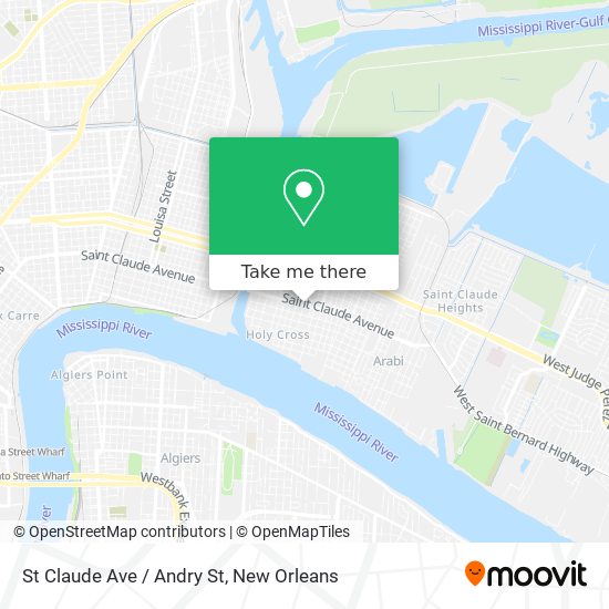 St Claude Ave / Andry St map