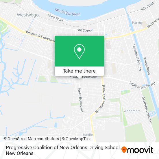 Progressive Coalition of New Orleans Driving School map