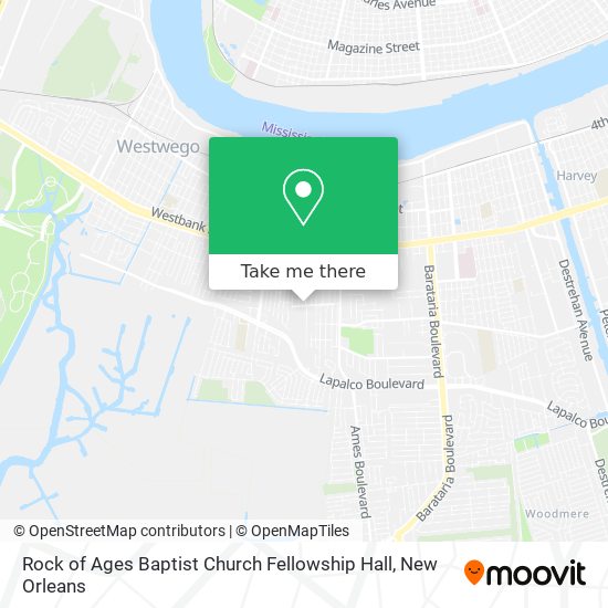 Mapa de Rock of Ages Baptist Church Fellowship Hall