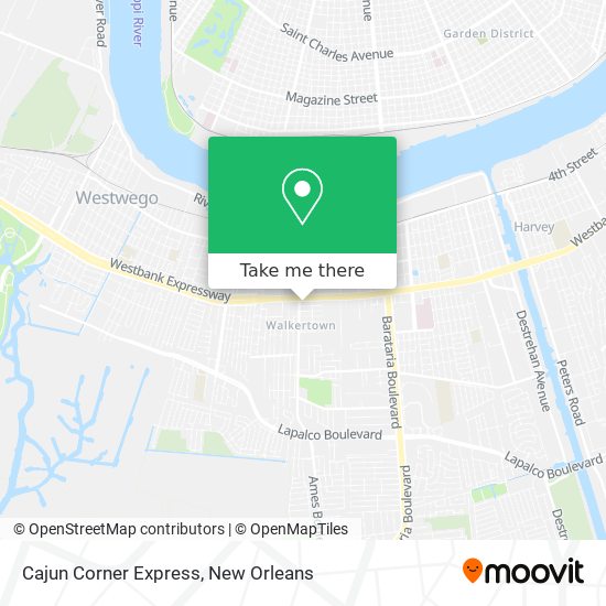 Mapa de Cajun Corner Express