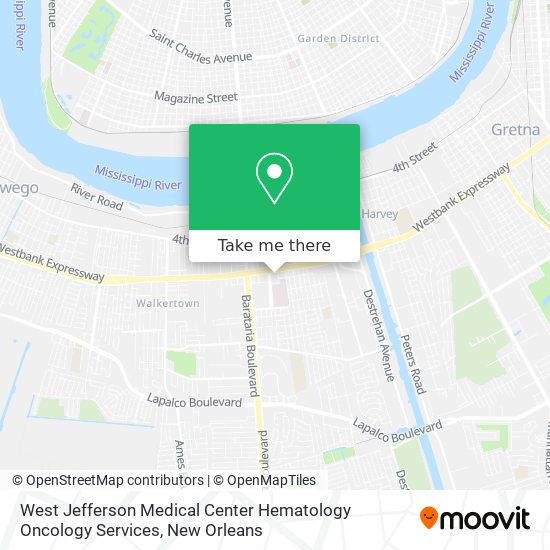 Mapa de West Jefferson Medical Center Hematology Oncology Services