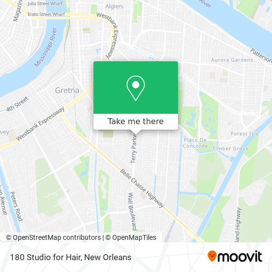180 Studio for Hair map