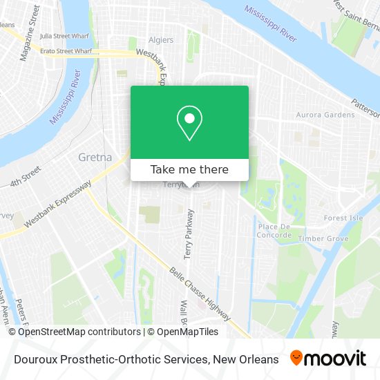 Douroux Prosthetic-Orthotic Services map