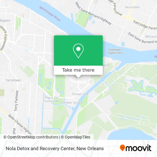 Nola Detox and Recovery Center map