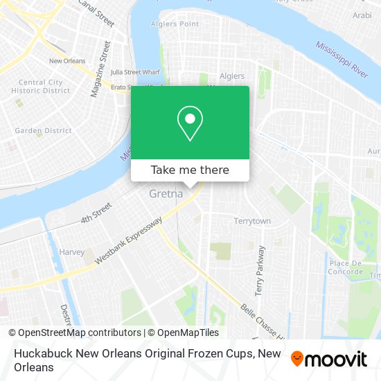 Mapa de Huckabuck New Orleans Original Frozen Cups