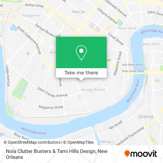 Nola Clutter Busters & Tami Hills Design map
