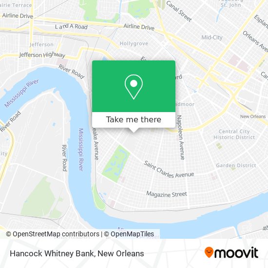 Hancock Whitney Bank map
