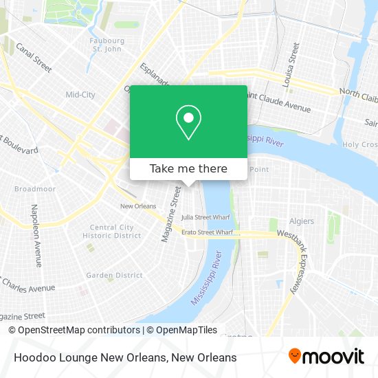 Hoodoo Lounge New Orleans map