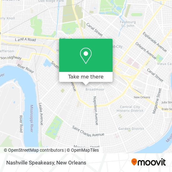 Mapa de Nashville Speakeasy