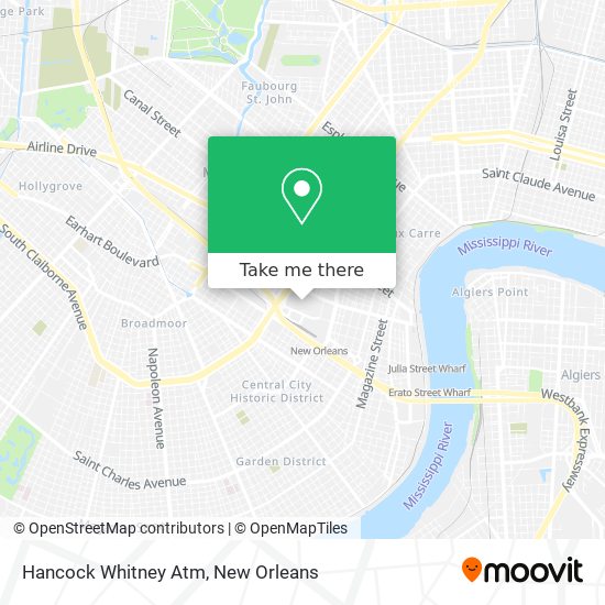 Mapa de Hancock Whitney Atm