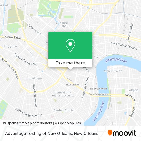 Mapa de Advantage Testing of New Orleans