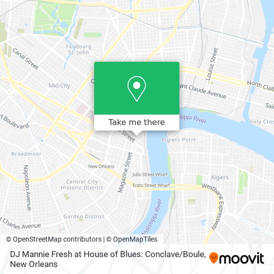 DJ Mannie Fresh at House of Blues: Conclave / Boule map