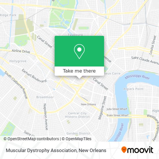 Muscular Dystrophy Association map