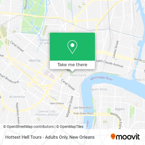 Hottest Hell Tours - Adults Only map