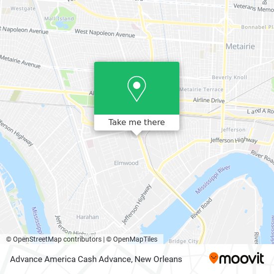 Advance America Cash Advance map