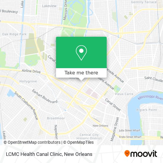 Mapa de LCMC Health Canal Clinic