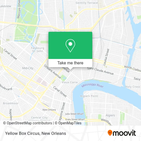 Yellow Box Circus map