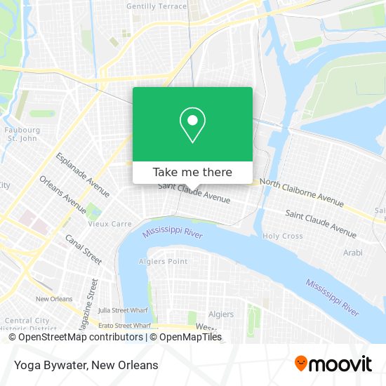 Yoga Bywater map