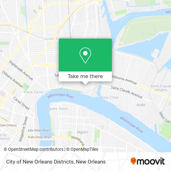 City of New Orleans Districts map