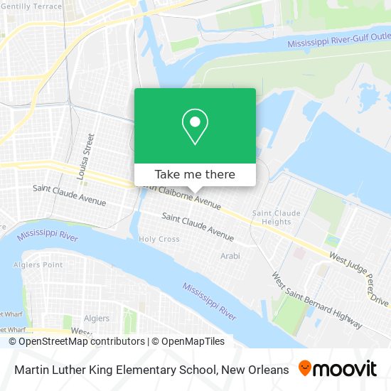 Martin Luther King Elementary School map