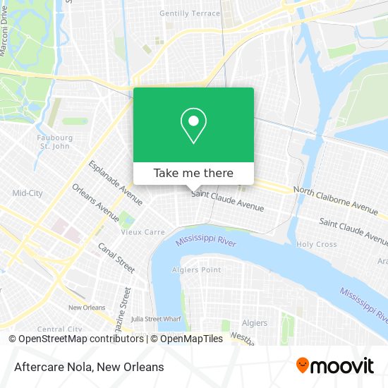 Aftercare Nola map