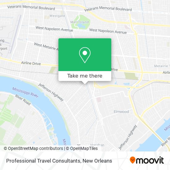 Professional Travel Consultants map