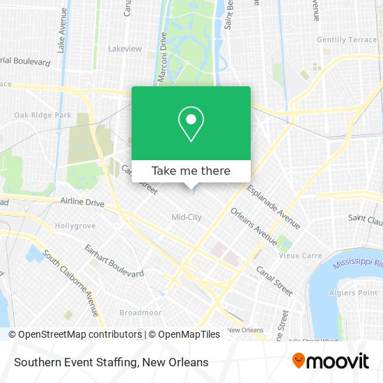 Southern Event Staffing map