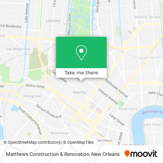 Matthews Construction & Renovation map