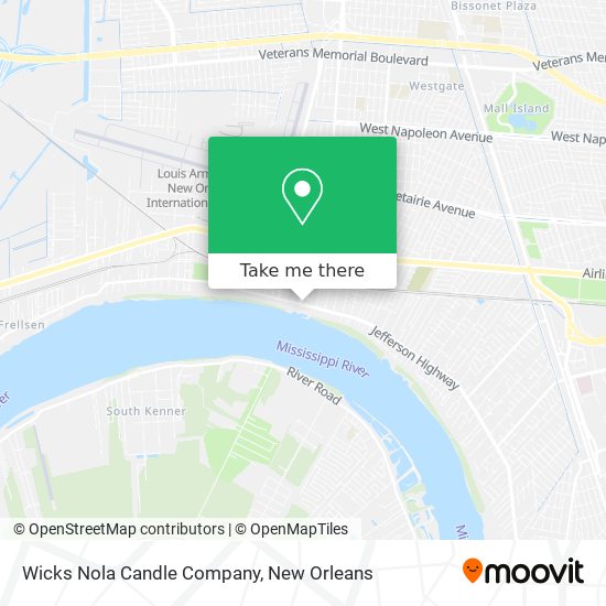 Mapa de Wicks Nola Candle Company