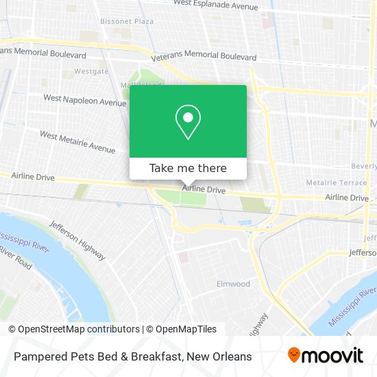 Mapa de Pampered Pets Bed & Breakfast