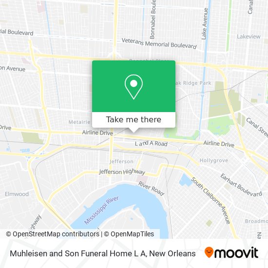 Muhleisen and Son Funeral Home L A map