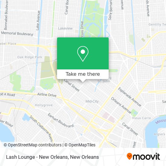 Lash Lounge - New Orleans map