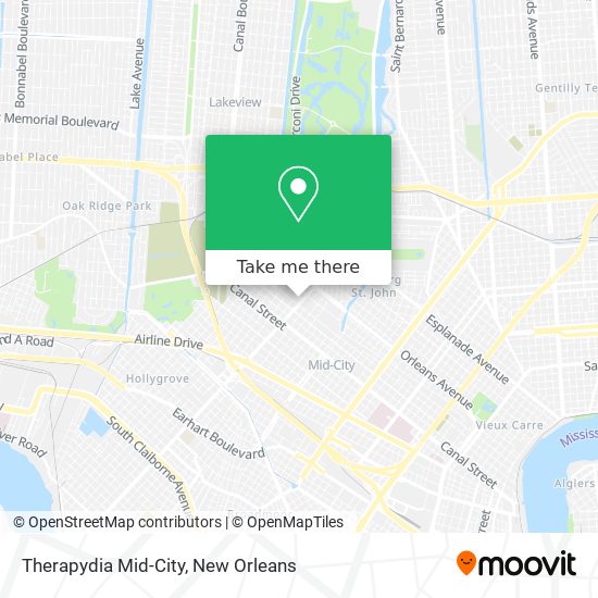 Mapa de Therapydia Mid-City