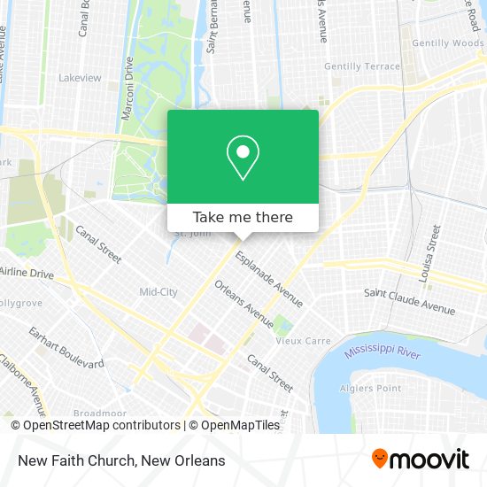 New Faith Church map